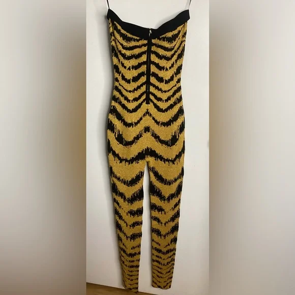 Stylish Black and Gold Jumpsuit S - Picture 8 of 13